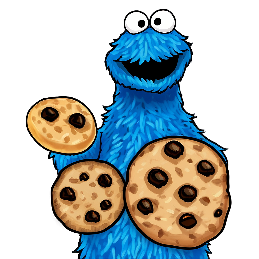 Cookie Monster Cartoon Png Hel16