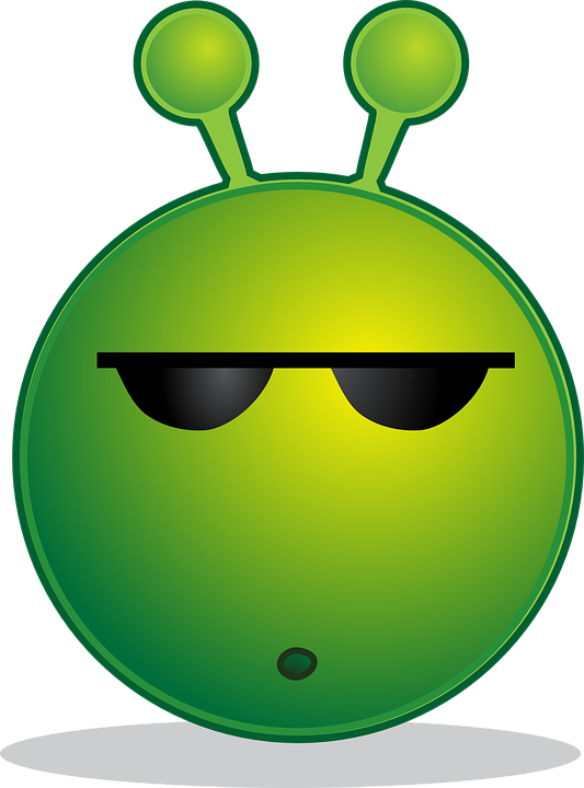 Cool Alien Emoji Graphic