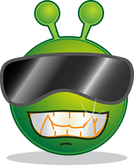 Cool Alien Emojiwith Sunglasses