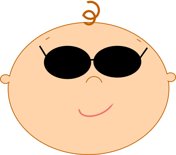 Cool Cartoon Baby With Sunglasses