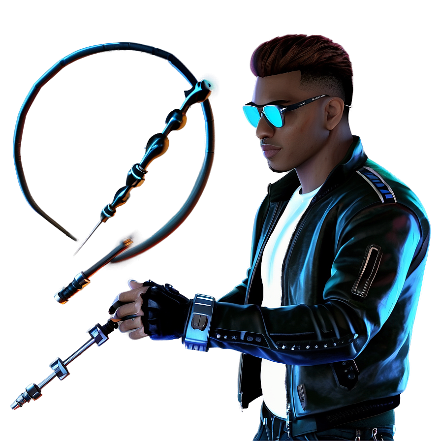 Cool Guy In Cyberpunk Style Png 06252024