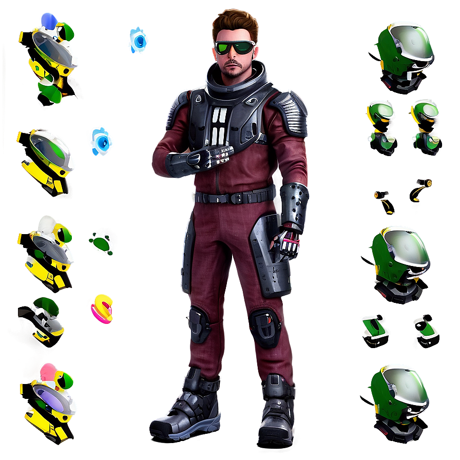 Cool Guy In Sci-fi Outfit Png 06252024