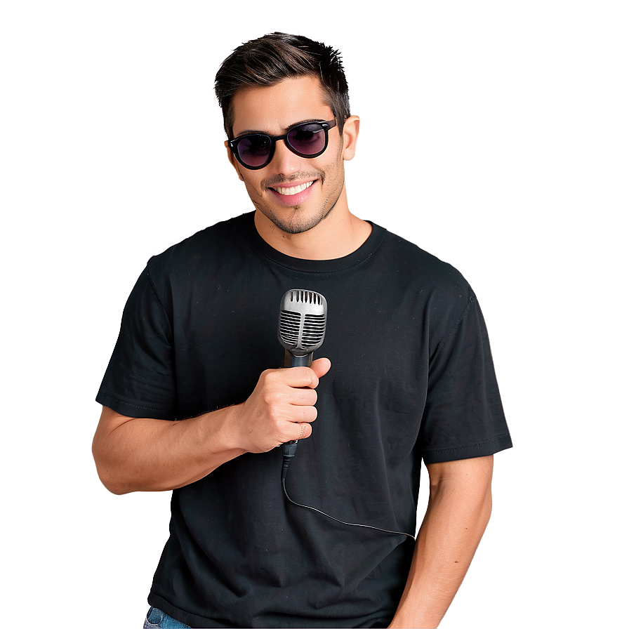 Cool Guy With A Microphone Png Aik26