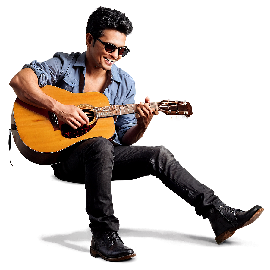 Cool Guy With Guitar Png 06252024