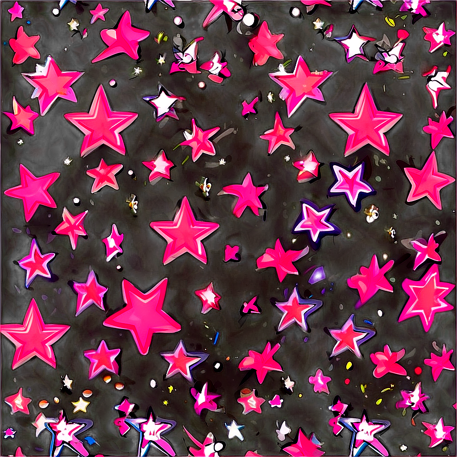 Cool Pink Stars Png 06122024