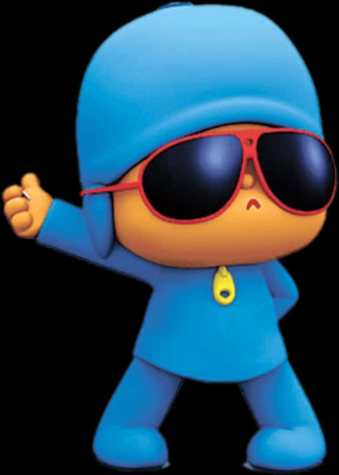Cool Pocoyo Wearing Sunglasses