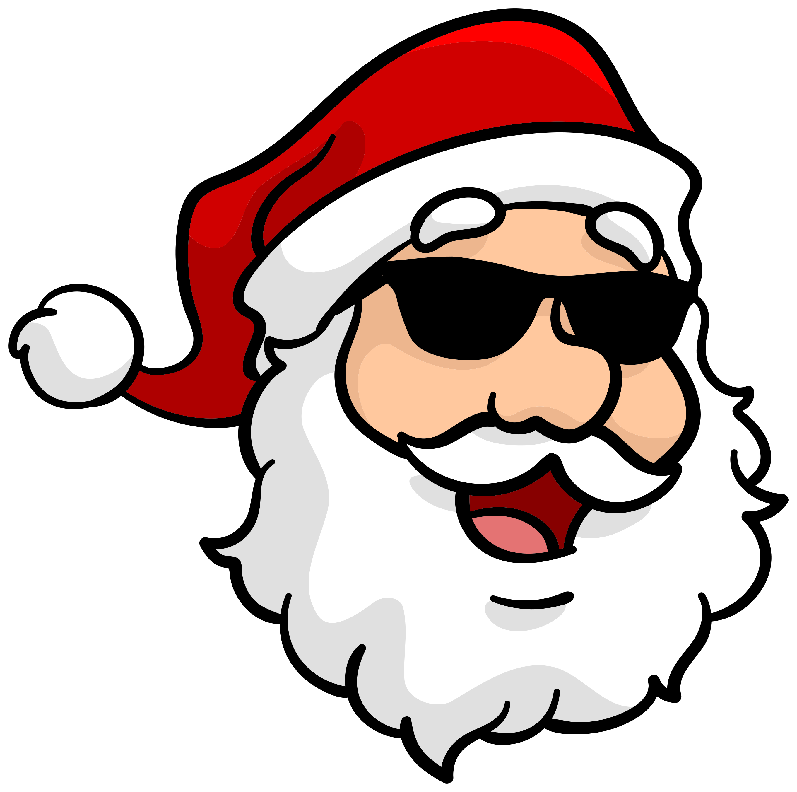 Cool Santa Claus Cartoon Illustration