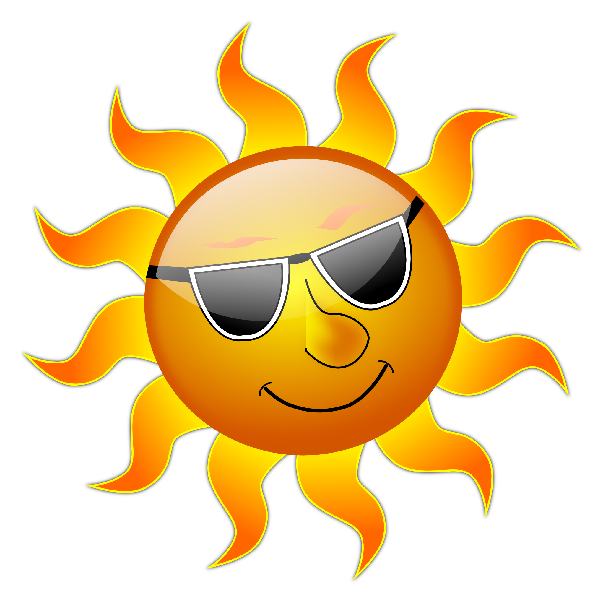 Cool Sun With Sunglasses