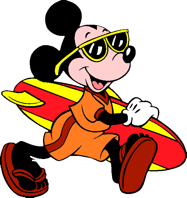 Cool Surfing Mickey Mouse