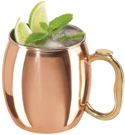 Copper Moscow Mule Mugwith Limeand Mint