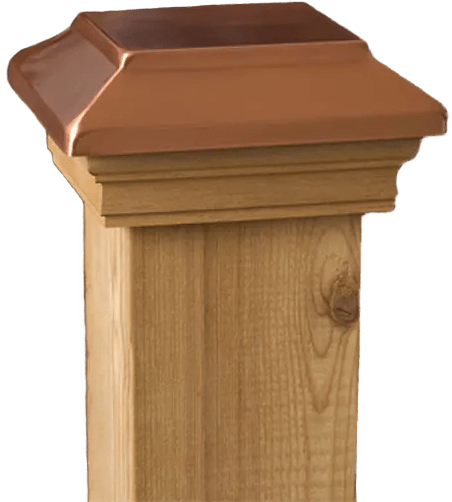 Copper Post Cap Wooden Column