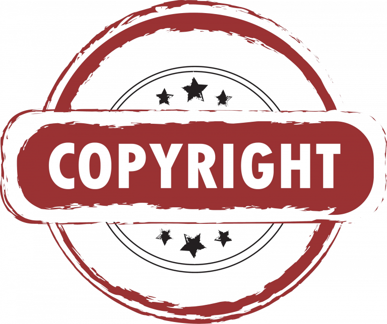 Copyright Stamp Redand Blue