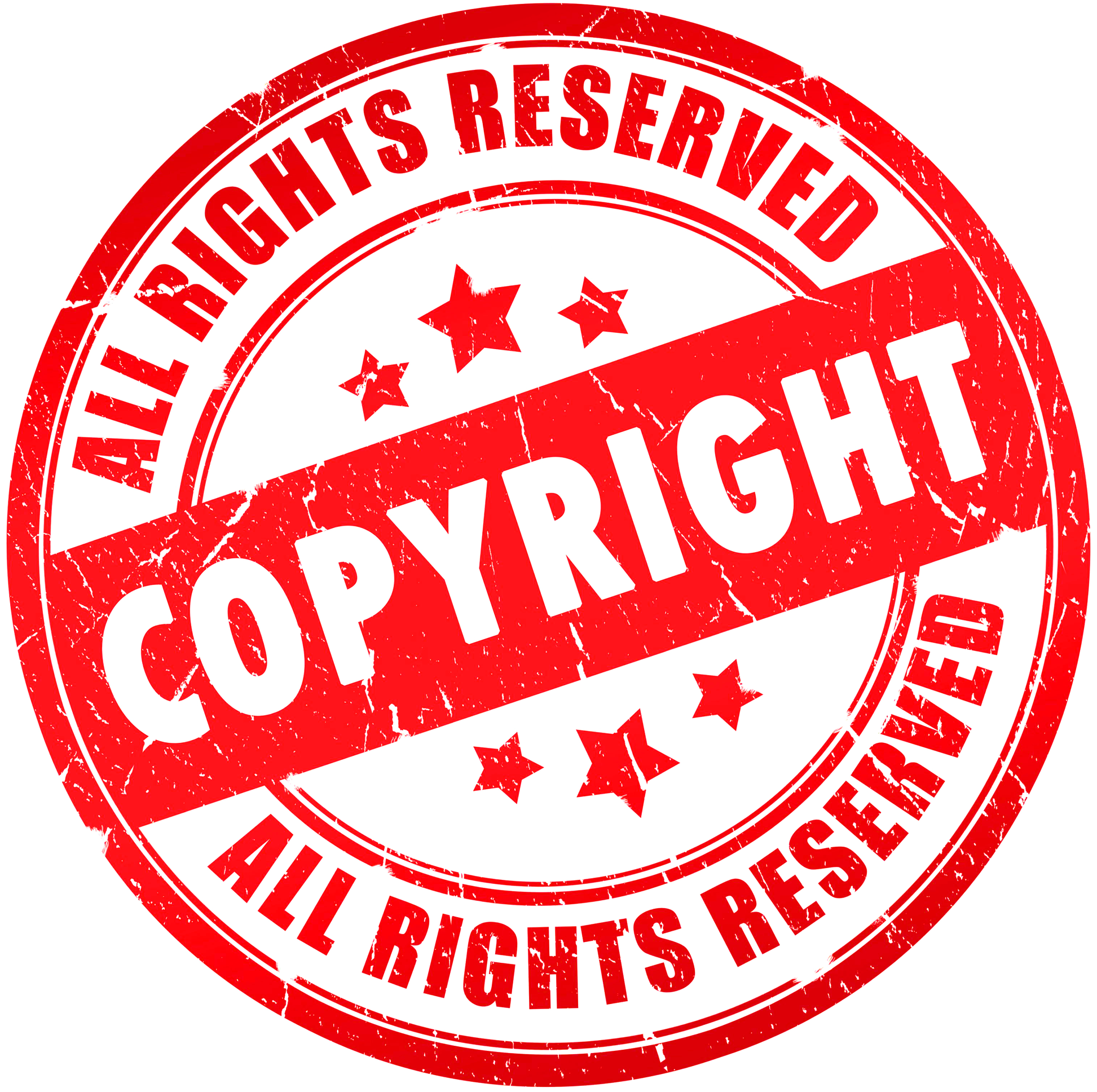 Copyright Stamp Redand White