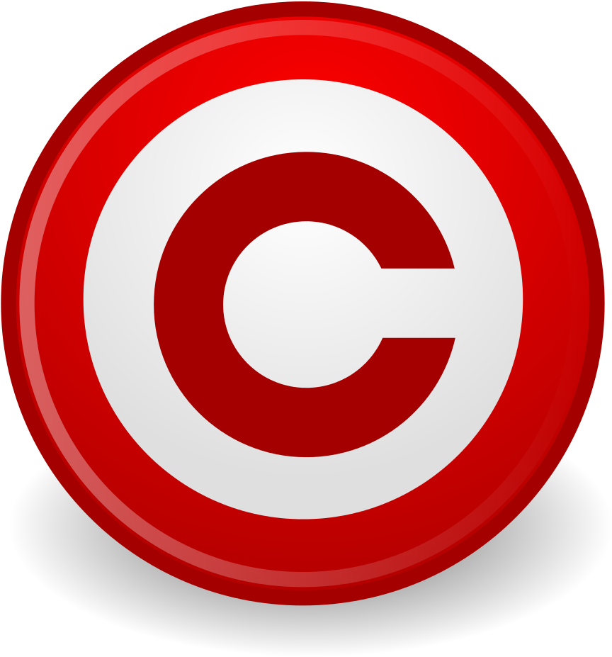 Copyright Symbol3 D Red Background