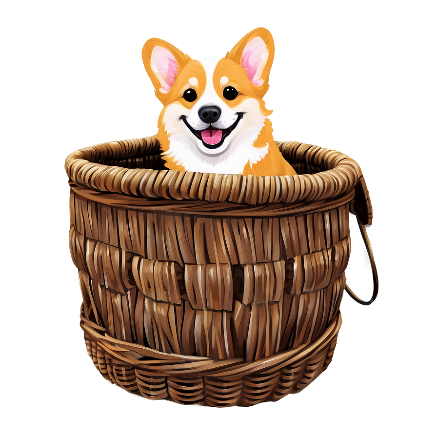 Corgi In Basket Png 50