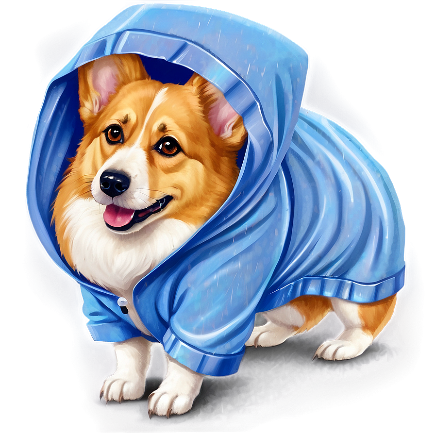 Corgi In Raincoat Png 78