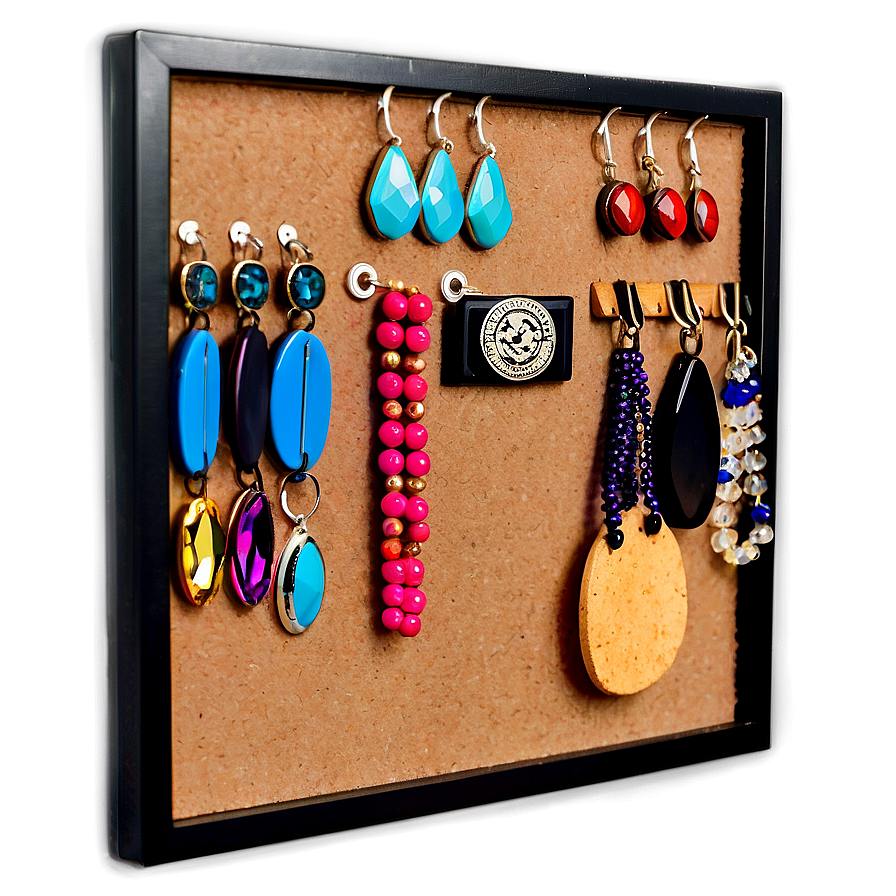 Cork Board Jewelry Organizer Png 3