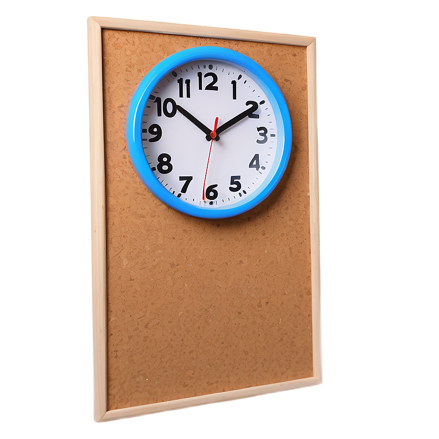 Corkboard With Clock Png Gof71