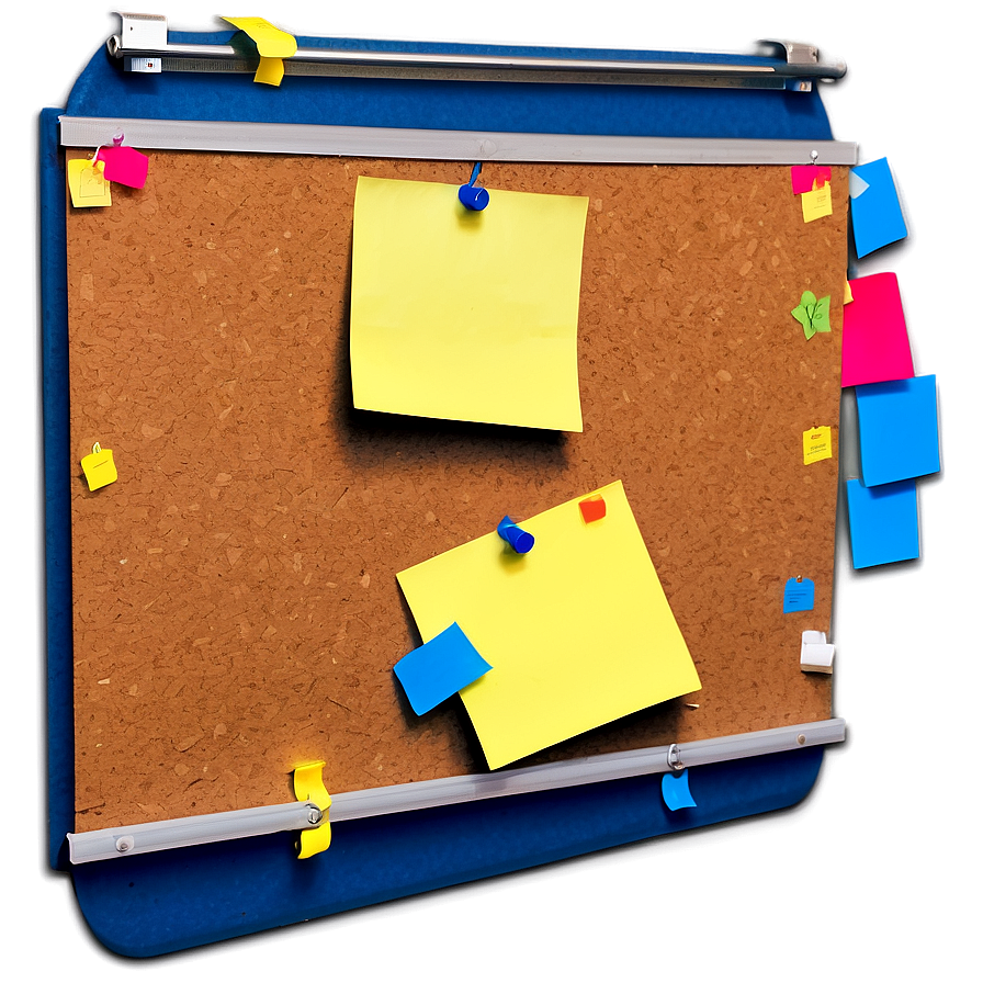 Corkboard With Sticky Notes Png Khd