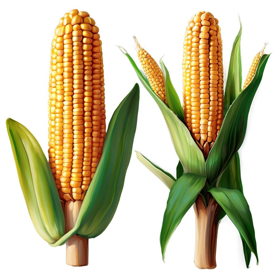 Corn Stalk With Corn Png Plp