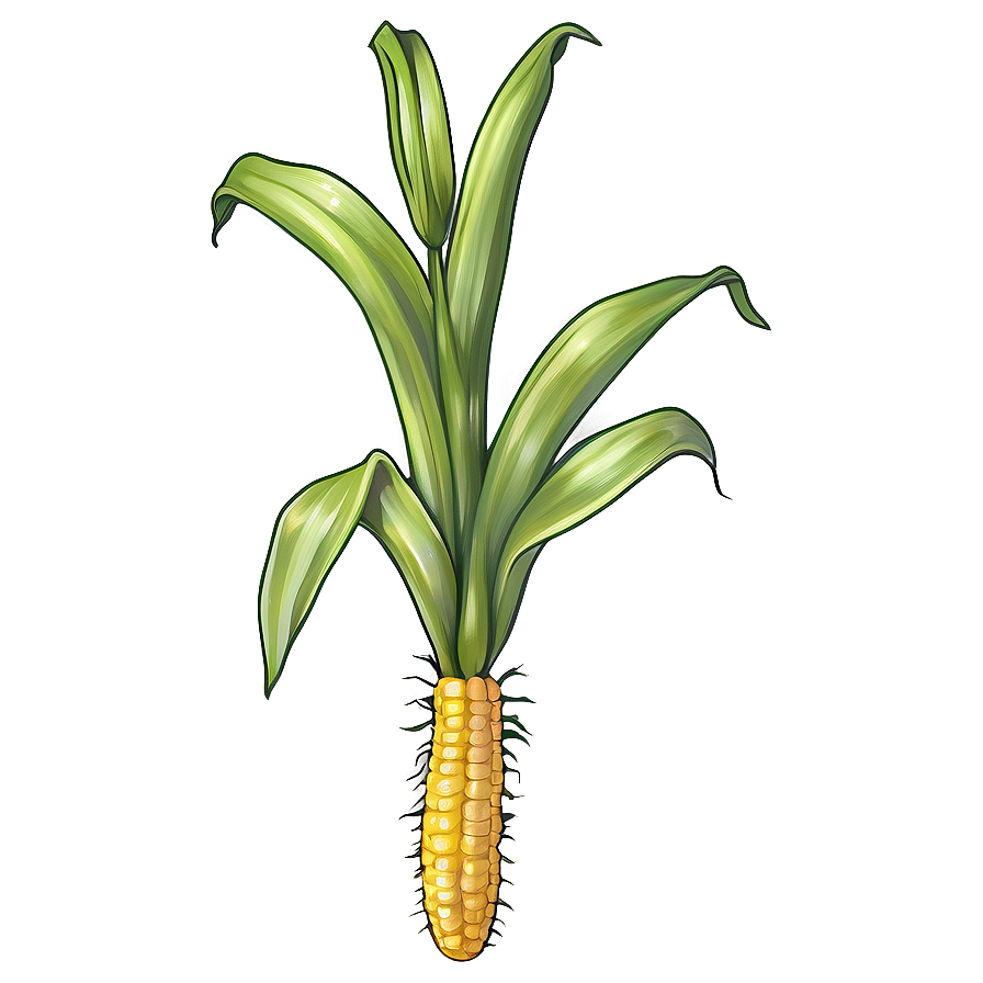 Corn Stalk With Roots Png Gli