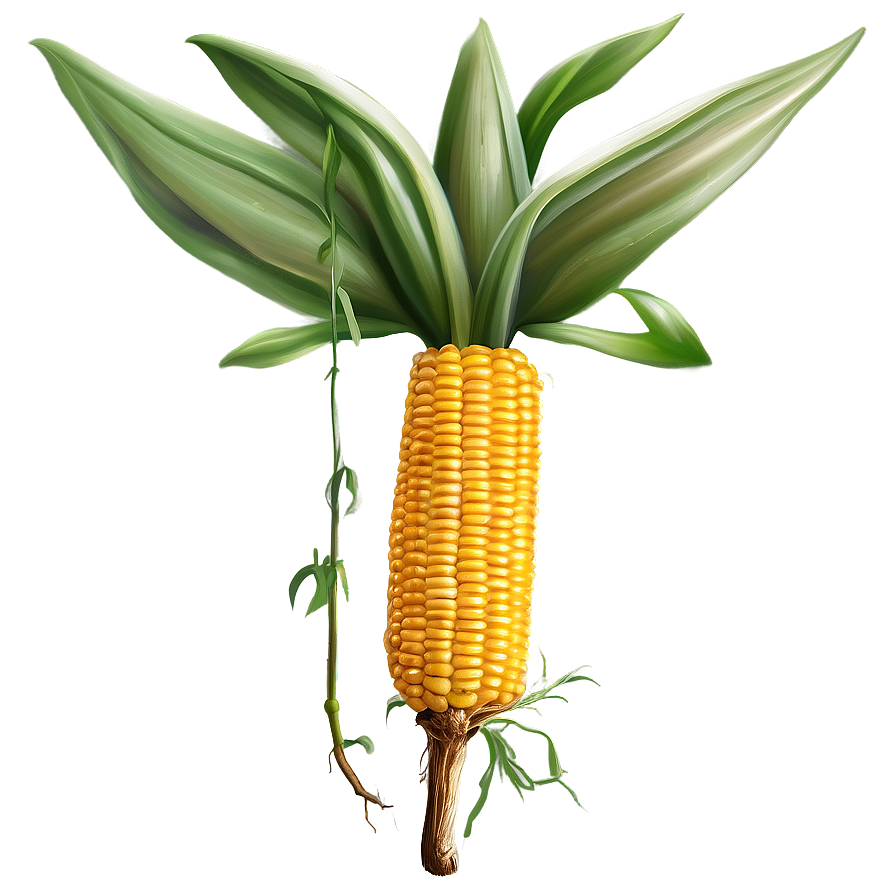 Corn Stalk With Roots Png Vwb