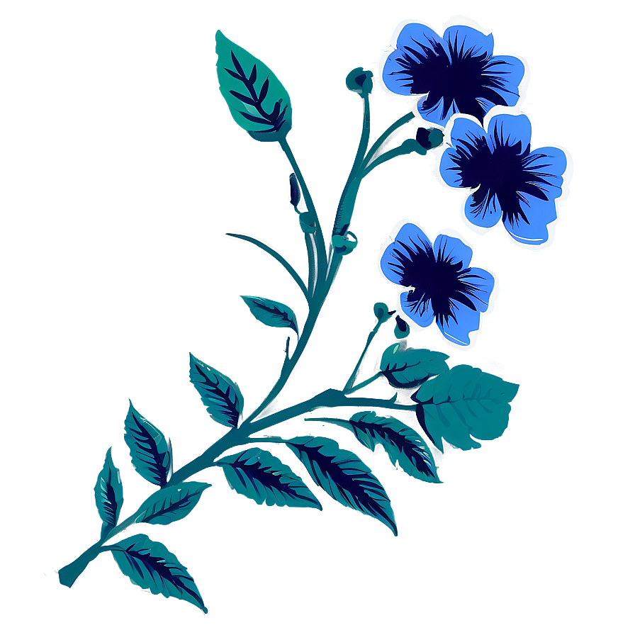 Corner Flower Silhouette Png Pxj