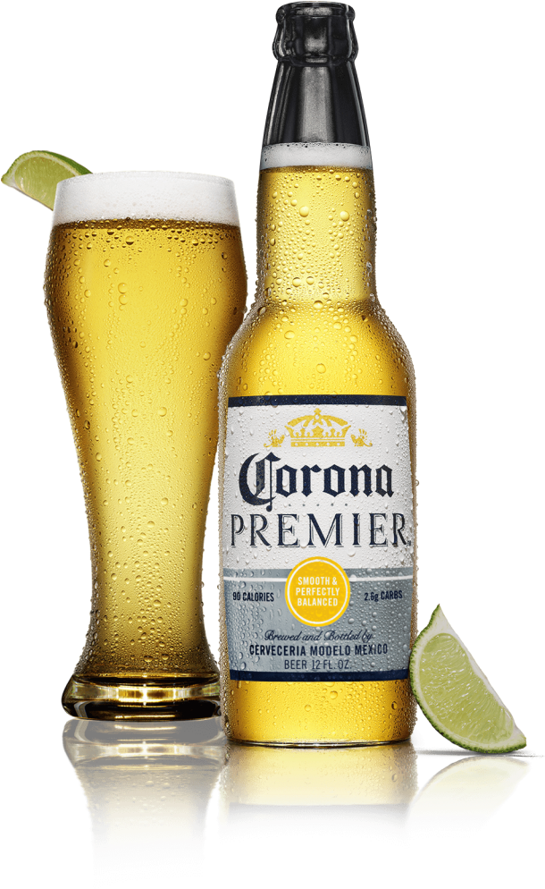 Corona Premier Beer Bottleand Glass