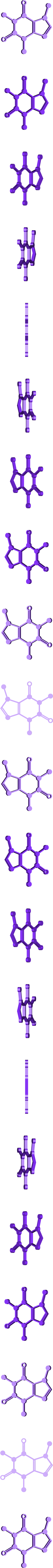 Corrupted Caffeine Molecule Visualization