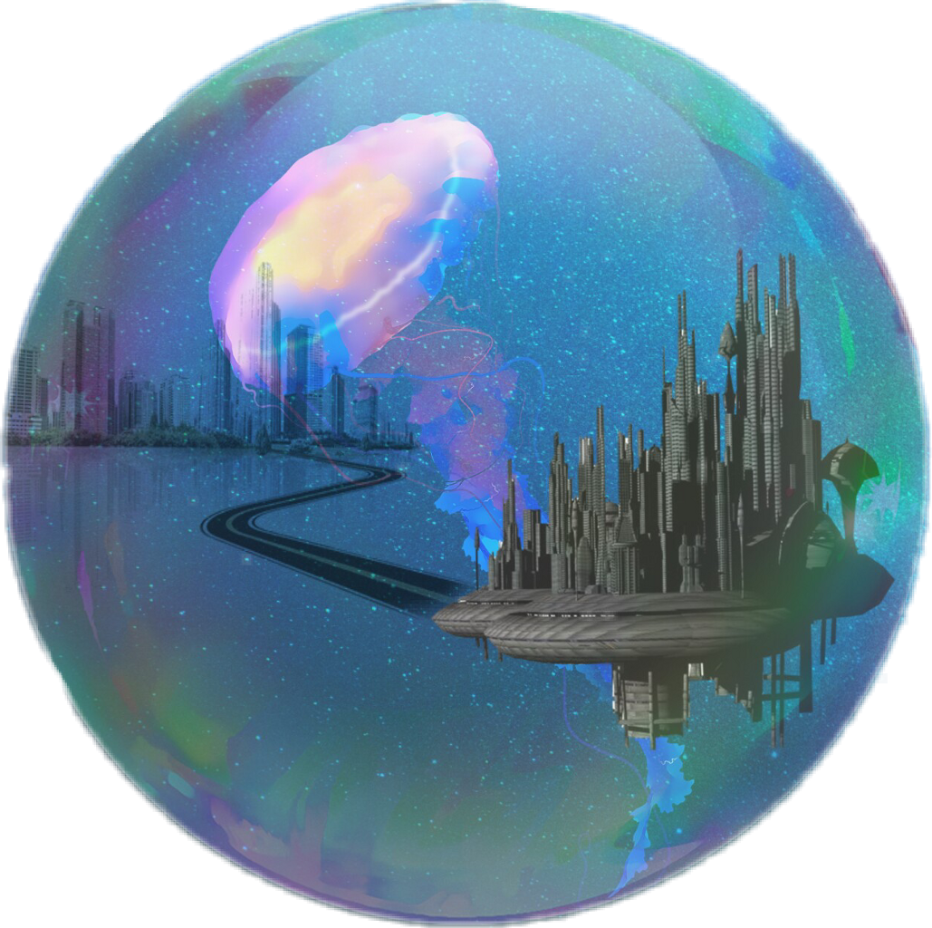 Cosmic Bubble Cityscape