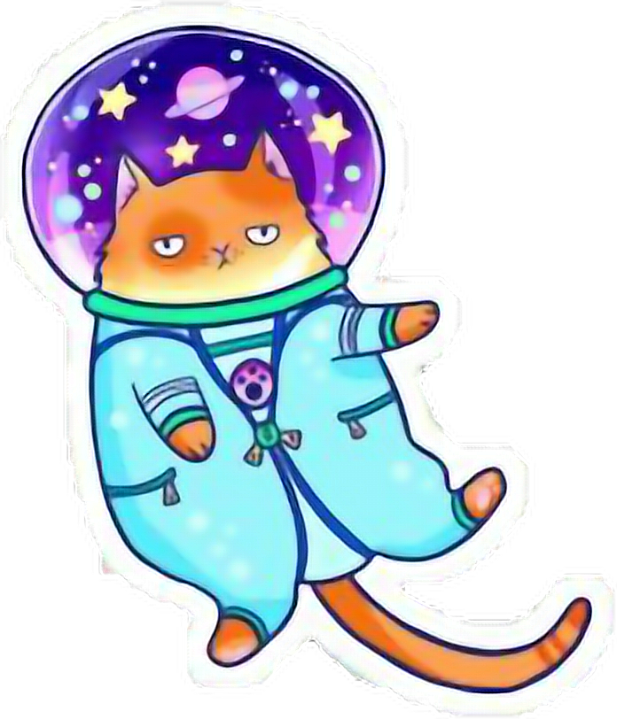 Cosmic Kitty Astronaut Sticker