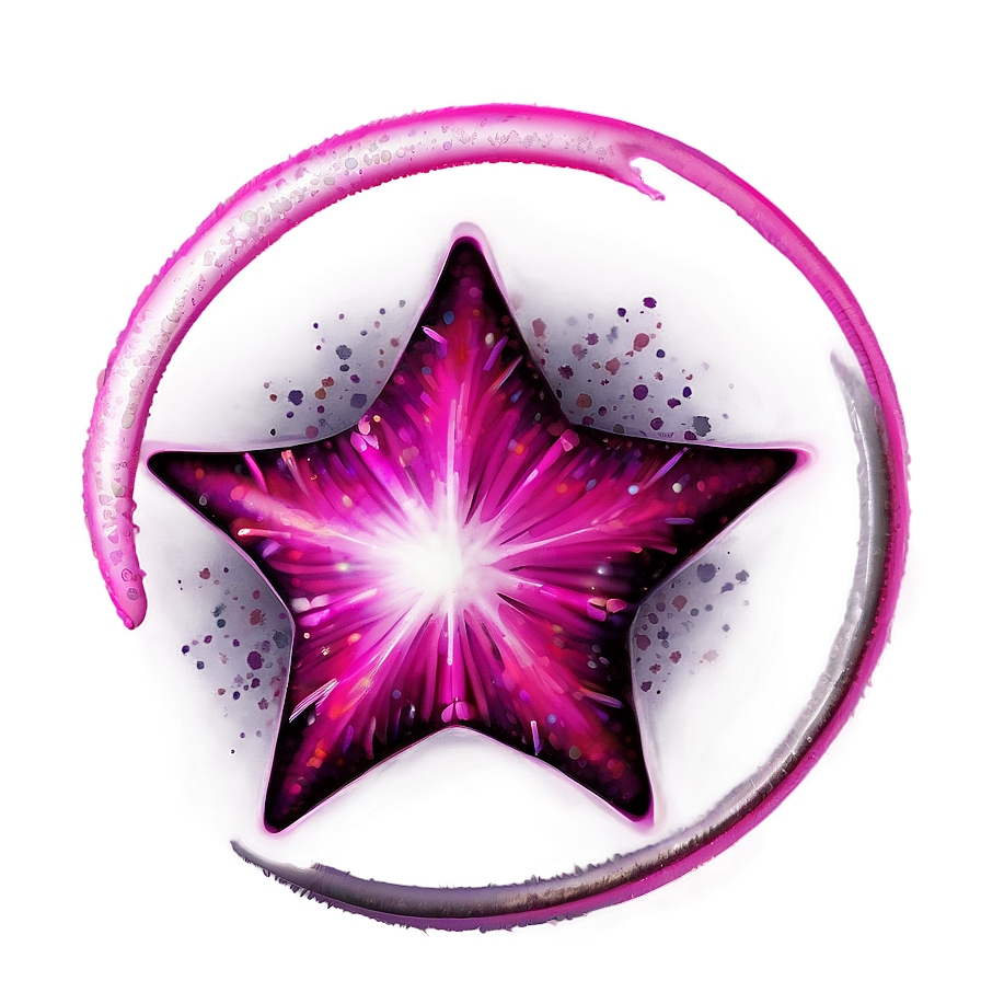 Cosmic Pink Stars Png 06122024