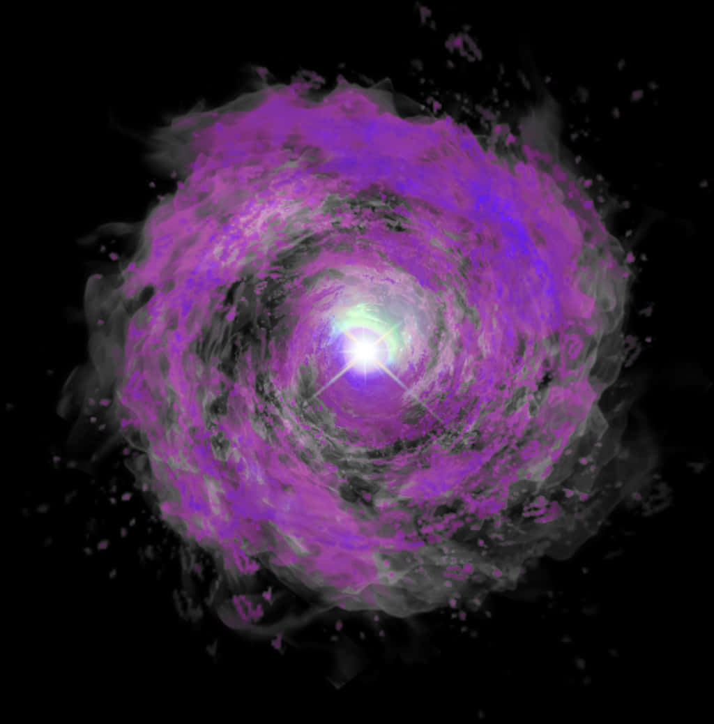 Cosmic Purple Swirl Nebula