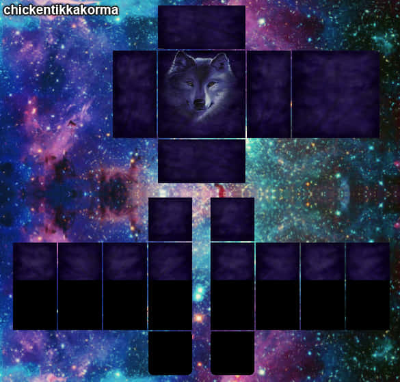 Cosmic Wolf Roblox Shirt Template