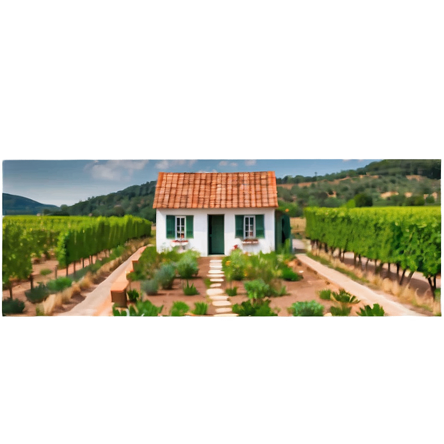 Cottage In A Vineyard Png Uyj