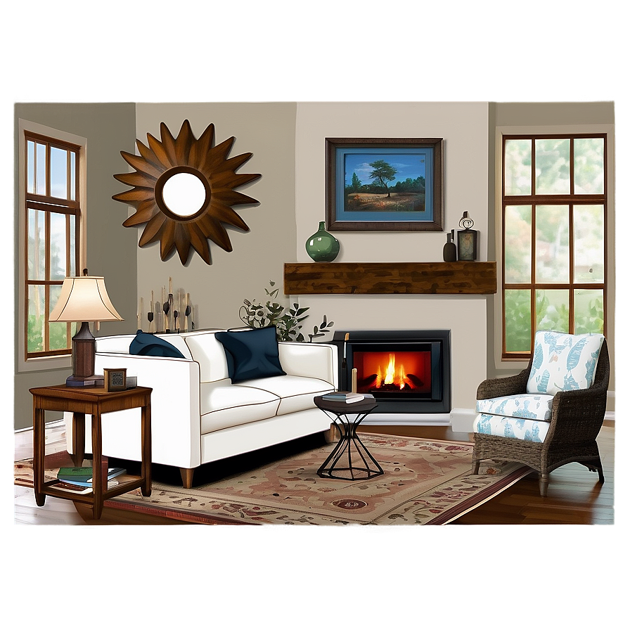 Cottage Living Room Comfort Png 05242024