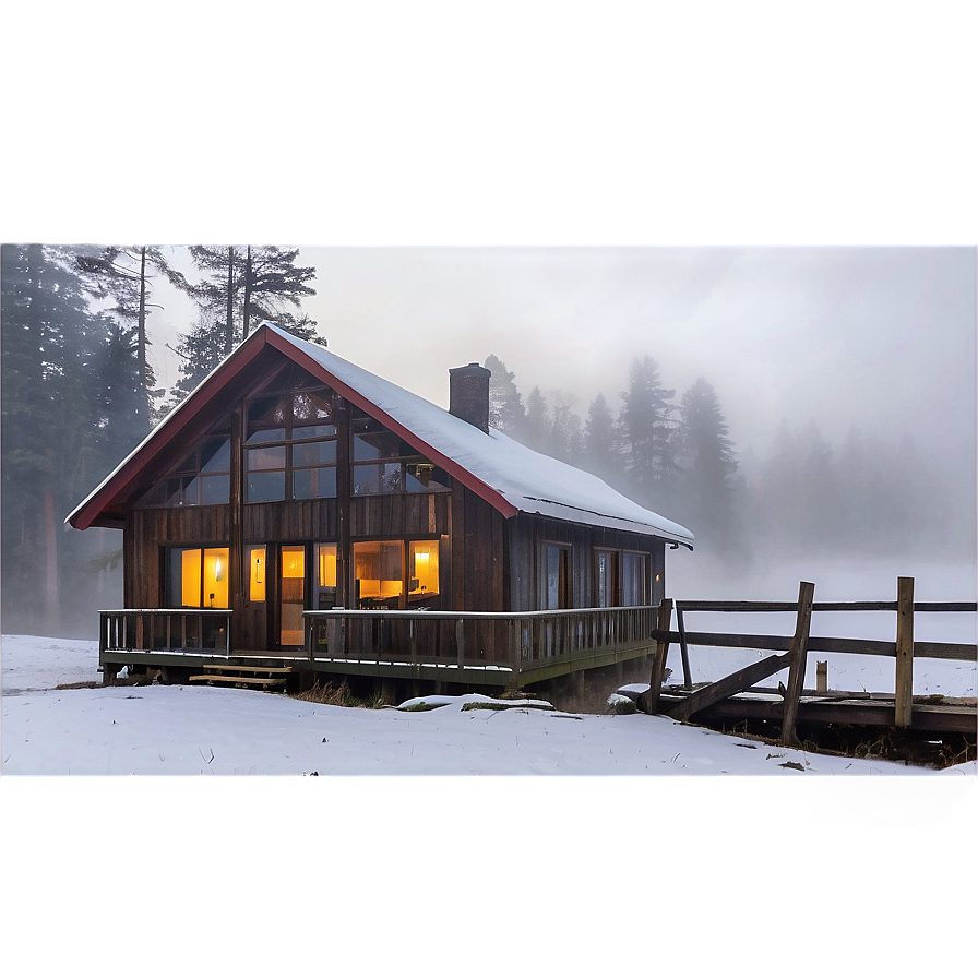 Cottage On A Foggy Morning Png Yse36