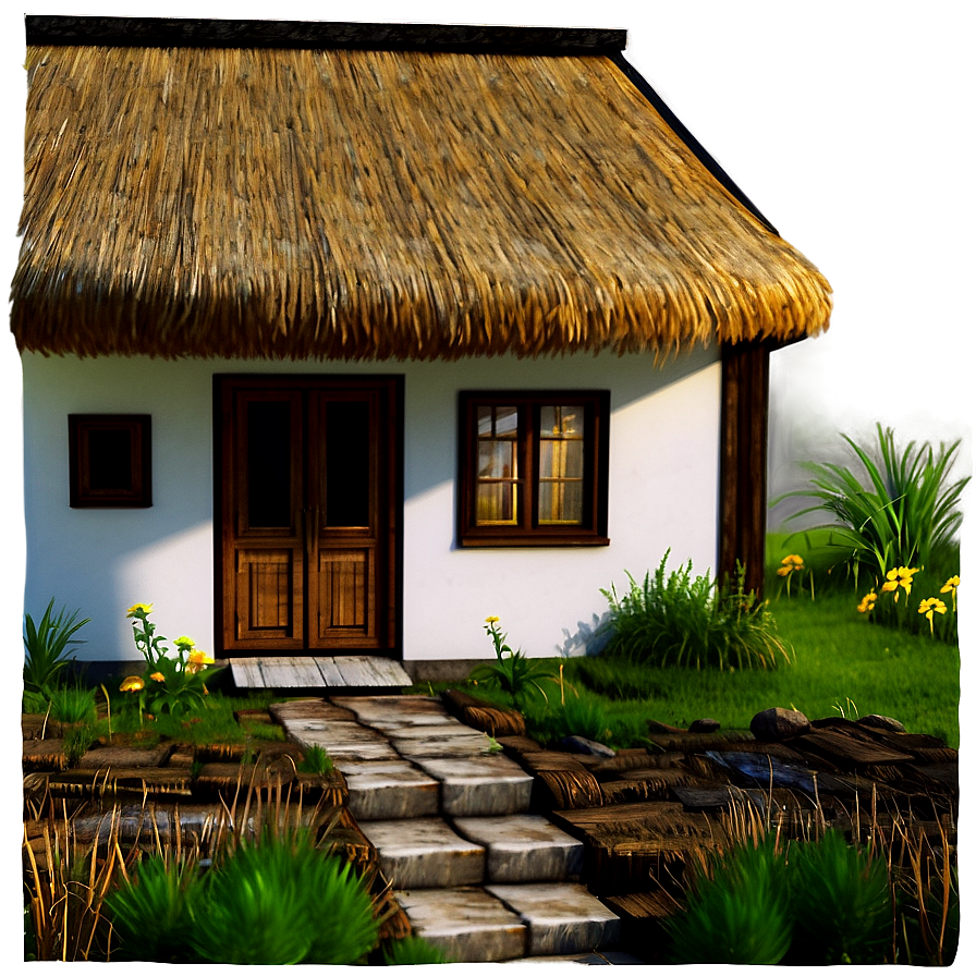 Cottage With A Thatched Roof Png 11