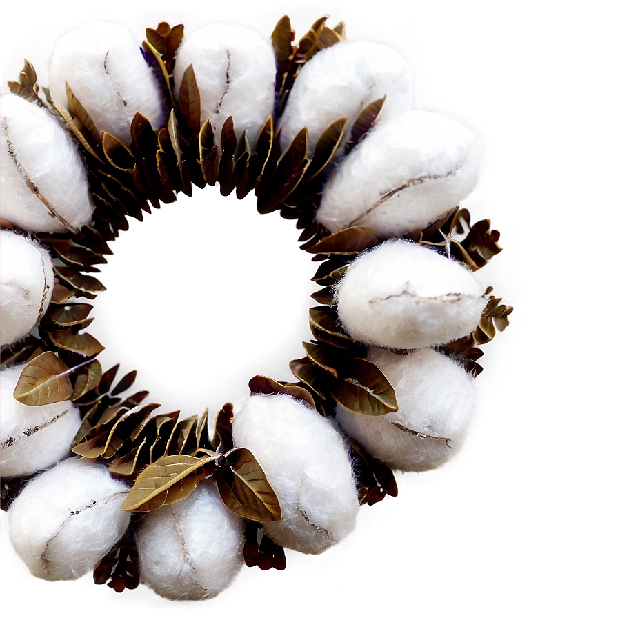 Cotton Boll Wreath Png 62