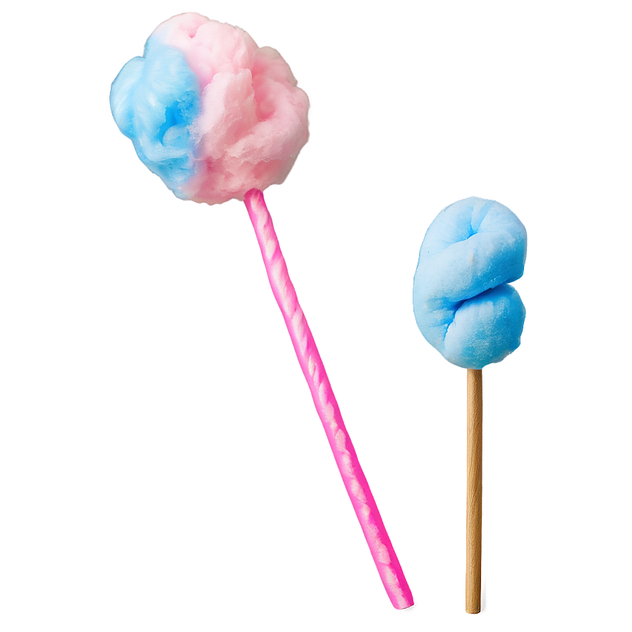 Cotton Candy On A Classic Stick Png 62