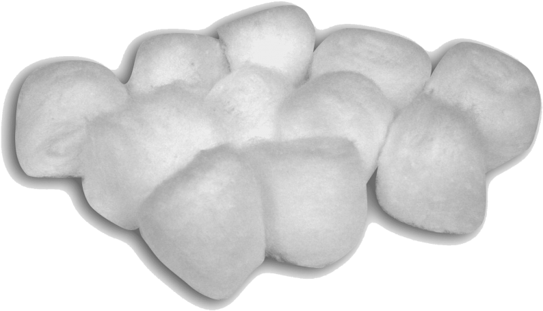 Cotton Pads Isolatedon Gray Background