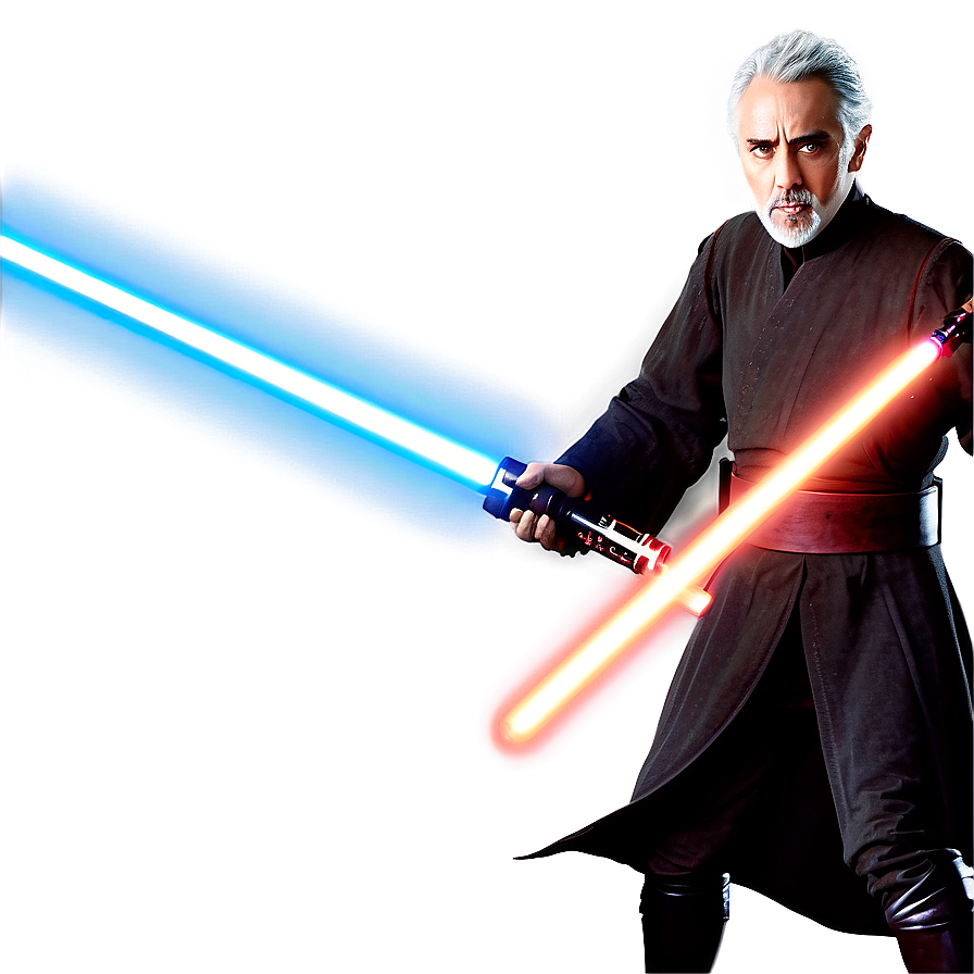 Count Dooku Lightsaber Duel Png Jha40