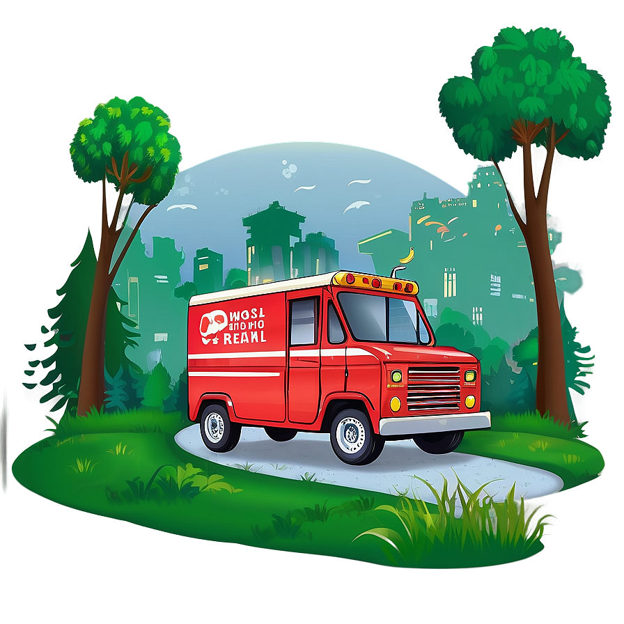 Country Road Mail Truck Png Aaw9