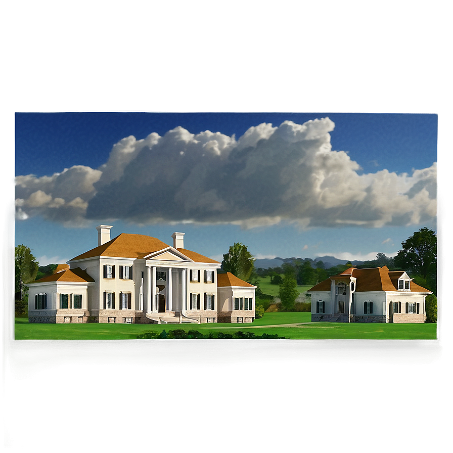 Countryside Mansion Vista Png Ecc20