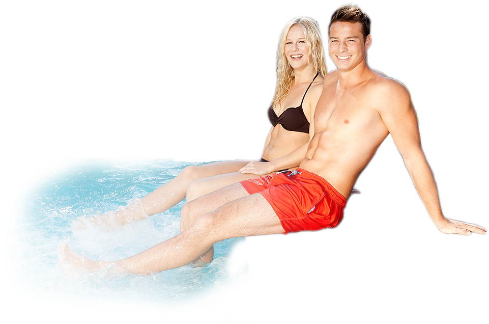 Couple Enjoying Pool Float