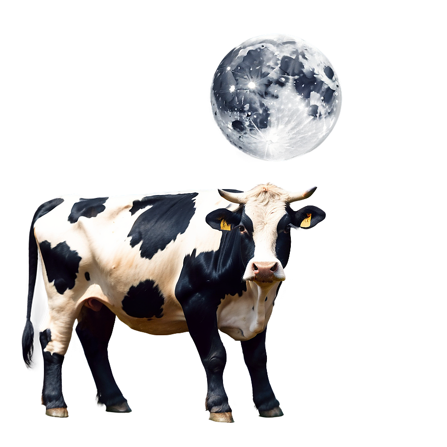 Cow And Moon Png 05032024