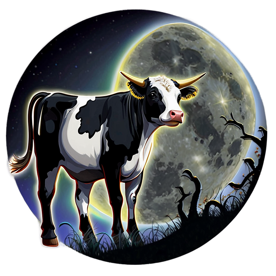 Cow And Moon Png Orf76
