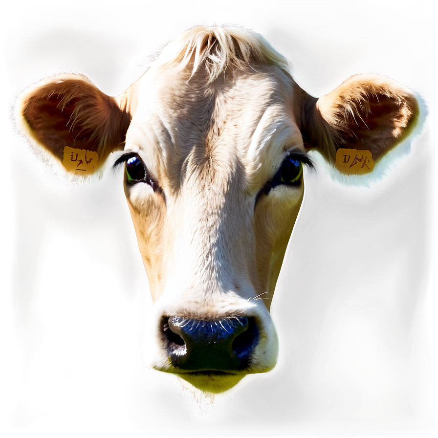 Cow Face On Green Background Png 06212024