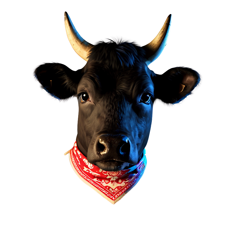 Cow Face With Bandana Png Han97