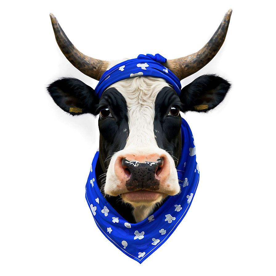 Cow Face With Bandana Png Too19